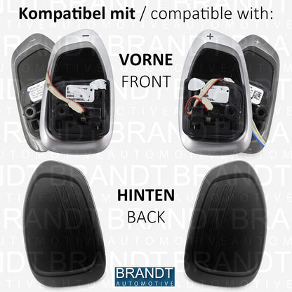 Schaltwippen ALU SCHWARZ kompatibel mit AUDI S3 8V RS3 8VA A4 B8 S4 RS4 S5 8T 8F RS5 RS6 C7 RS7 RS Q3 8U SQ5 8R SEAT CUPRA ATECA LEON IV FORMENTOR KM7