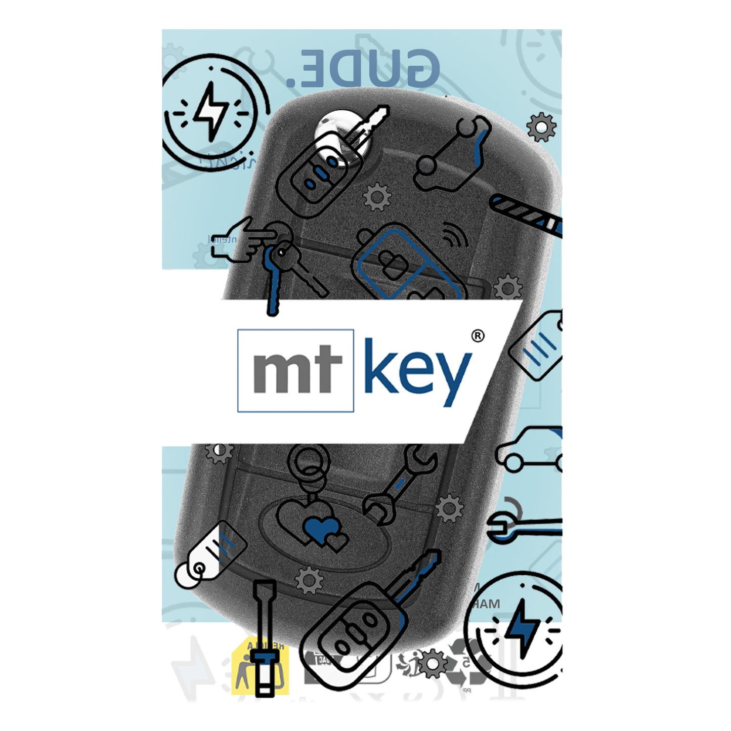 MT-KEY Funk Schlüssel 434MHZ kompatibel mit Land Rover Discovery III Range Rover Sport 05-10 L320 Vogue 05-12 L322 433MHZ Klappschlüssel