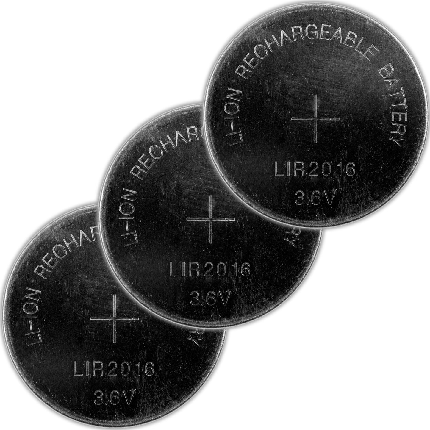 3X LIR2016 LITHIUM AKKU BATTERIE 3,6V 20mAH RECHARGEABLE LI-ION ersetzt CR2016