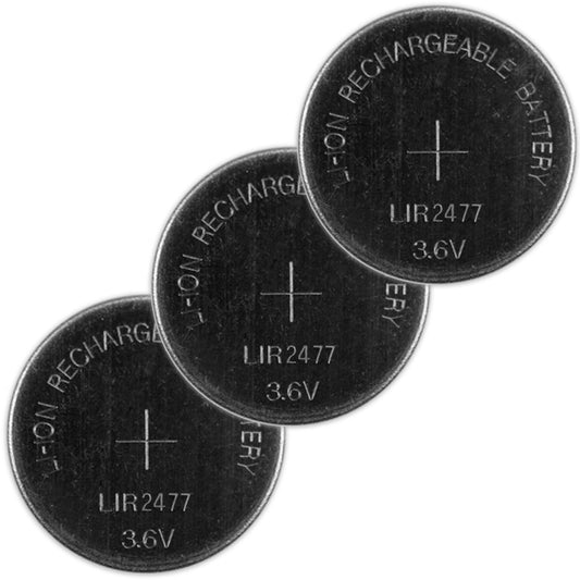 3X LIR2477 LITHIUM AKKU BATTERIE 3,6V 160mAH RECHARGEABLE LI-ION ersetzt CR2477