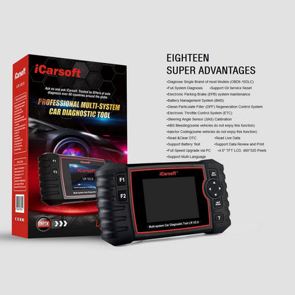 iCARSOFT OBD 2 Diagnosegerät LR V2.0 KFZ-Scanner für Land Rover & Jaguar