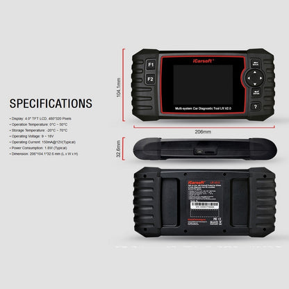 iCARSOFT OBD 2 Diagnosegerät LR V2.0 KFZ-Scanner für Land Rover & Jaguar