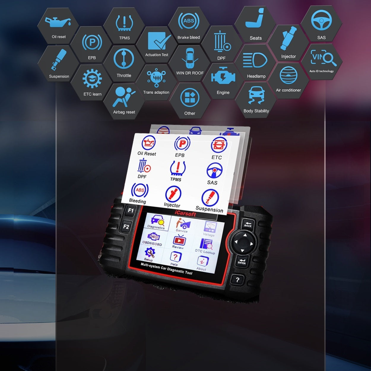 DIAGNOSEGERÄT iCARSOFT LR V3.0 für Land Rover Jaguar OBD Scanner Online Updates DEUTSCH