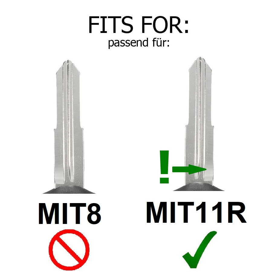Schlüsselbart Rohling Typ: MIT11R für Mitsubishi Gehäuse