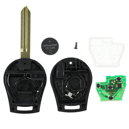 MT-KEY 2 Tasten Funk Schlüssel Fernbedienung 434MHZ kompatibel mit Nissan Micra K13 10-13 Navara D23M 15-16 433MHZ Autoschlüssel