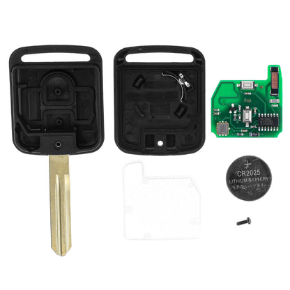MT-KEY 2 Tasten Funk Schlüssel ASK 434MHZ kompatibel mit Nissan Micra K12 K13 Qashqai J10 Patrol NV200 Note E11 Navara D40M Cabstar F24M Autoschlüssel