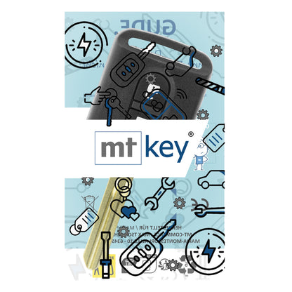 MT-KEY 2 Tasten Funk Schlüssel ASK 434MHZ kompatibel mit Nissan Micra K12 K13 Qashqai J10 Patrol NV200 Note E11 Navara D40M Cabstar F24M Autoschlüssel
