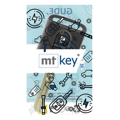 MT-KEY 2 Tasten Fernbedienung FSK Funk Schlüssel 434MHZ kompatibel mit Nissan Qashqai 09-12 Navara D40M 05-15 433,92MHZ Autoschlüssel