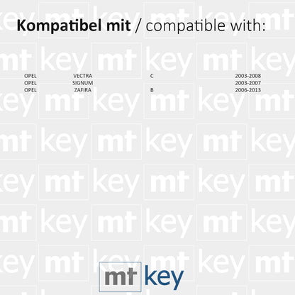 MT-KEY 2 Tasten Funk Fernbedienung 434MHZ 2 Tasten Klappschlüssel kompatibel mit Opel Vectra C Signum Zafira B 06-13 433MHZ Funk Schlüssel