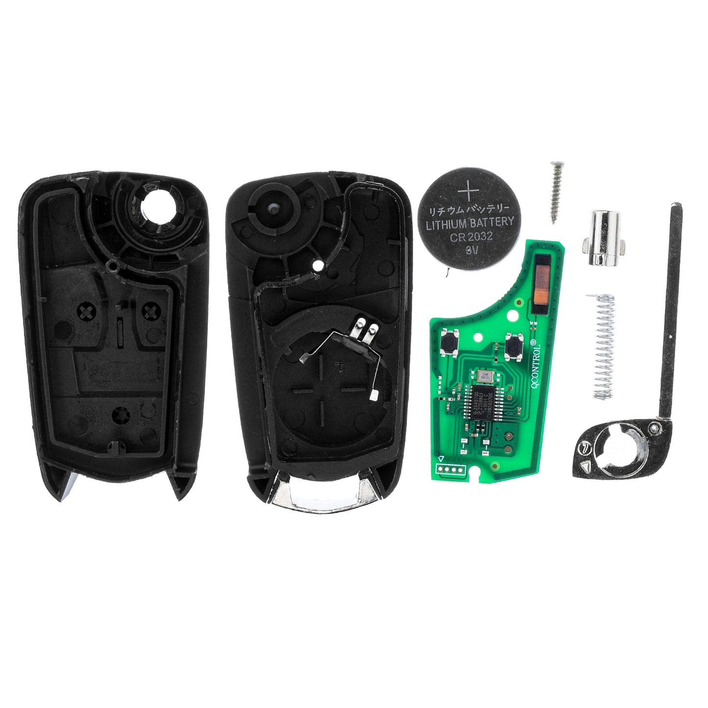 MT-KEY 3 Tasten Funk Fernbedienung 434MHZ 3 Tasten Klappschlüssel kompatibel mit Opel Vectra C 03-08 Signum 03-07 Zafira B 433MHZ Funk Schlüssel