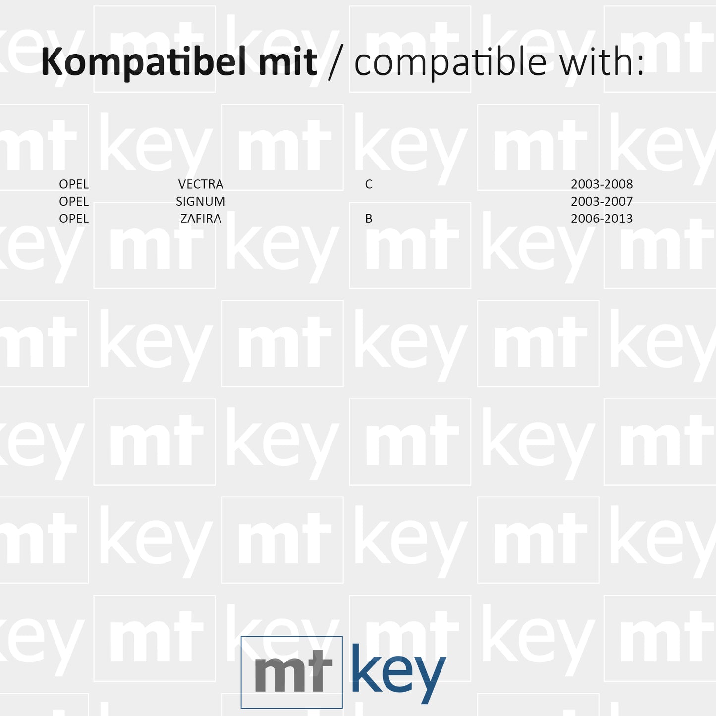 MT-KEY 3 Tasten Funk Fernbedienung 434MHZ 3 Tasten Klappschlüssel kompatibel mit Opel Vectra C 03-08 Signum 03-07 Zafira B 433MHZ Funk Schlüssel