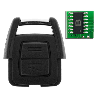 MT-KEY Funk Fernbedienung 434MHZ 2 Tasten Autoschlüssel kompatibel mit Opel Astra G Zafira A Omega B Sintra B Vectra B Funkschlüssel