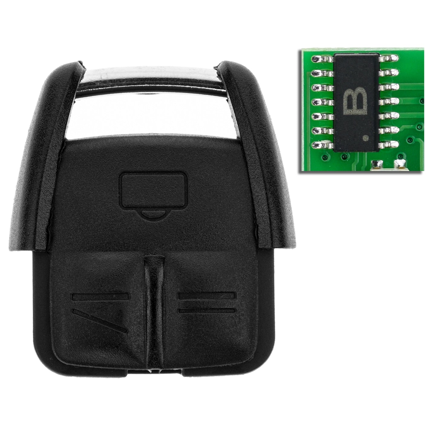 MT-KEY Funk Fernbedienung 434MHZ für 2 Tasten Autoschlüssel kompatibel mit Opel Vectra C 02-08 Signum 03-08 433MHZ Funkschlüssel