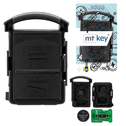 MT-KEY Funk Fernbedienung 434MHZ für Autoschlüssel kompatibel mit Corsa C Combo C Tigra B TwinTop Meriva A 433,92MHZ Funkschlüssel Sender