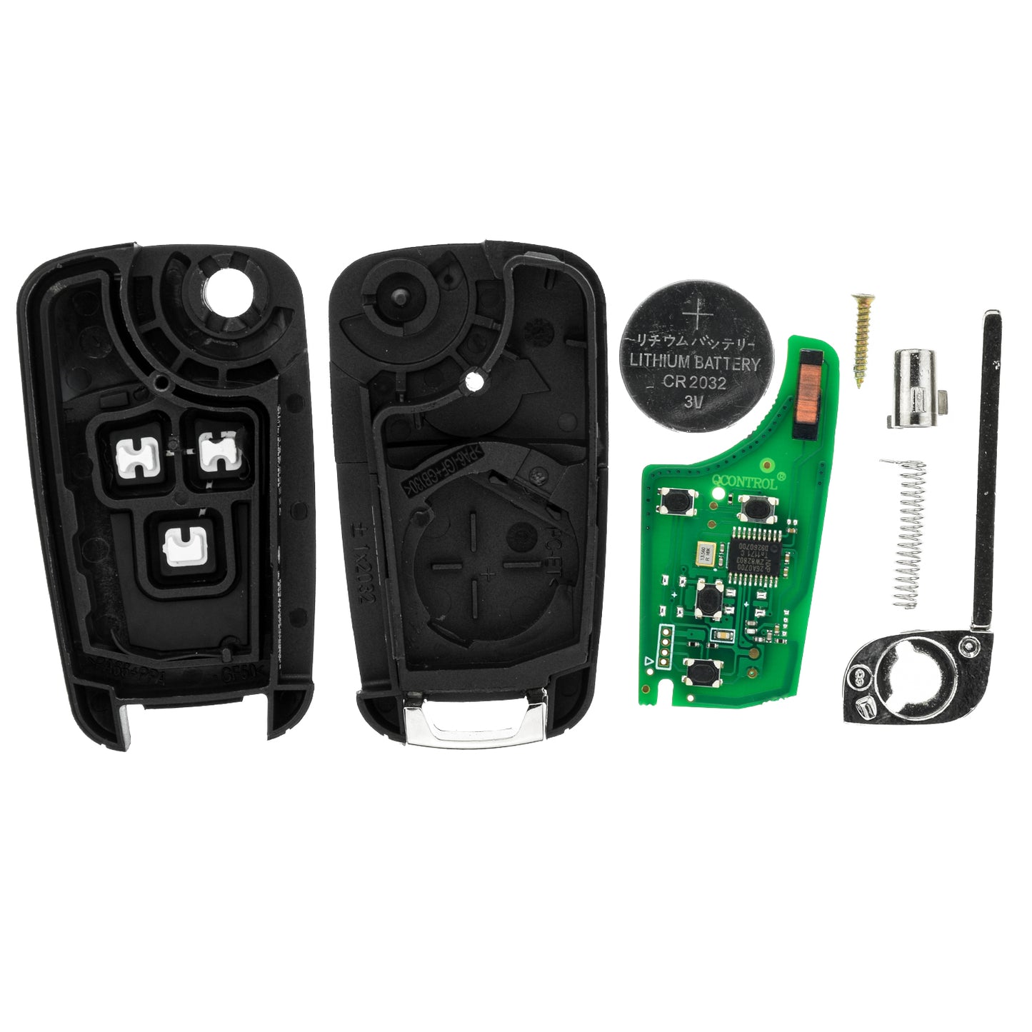 MT-KEY Funk Schlüssel 434MHZ kompatibel mit Opel Astra J Adam Corsa E Insignia A Karl Mokka Zafira C Chevrolet Cruze Bolt Volt Aveo Klappschlüssel
