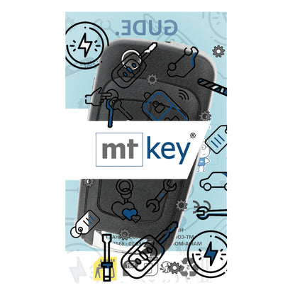 MT-KEY Funk Schlüssel 434MHZ kompatibel mit Opel Astra J Adam Corsa E Insignia A Karl Mokka Zafira C Chevrolet Cruze Bolt Volt Aveo Klappschlüssel