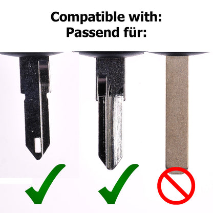 Repair Reparatur Satz Auto Schlüssel Gehäuse Funkschlüssel 1x Gehäuse + 1x passende Schraube + 1x Mikrotaster + 2X CR2016 Batterie kompatibel mit Renault