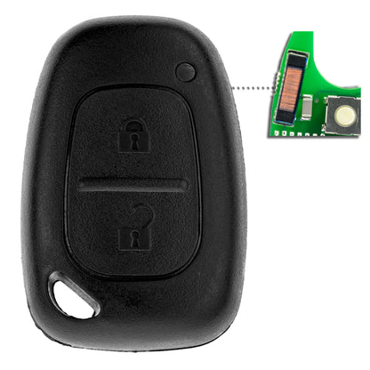 MT-KEY 2 Tasten Funk Fernbedienung 434MHZ kompatibel mit Renault Master II Trafic II Opel Vivaro A Movano A Nissan Kubistar Interstar Auto Schlüssel