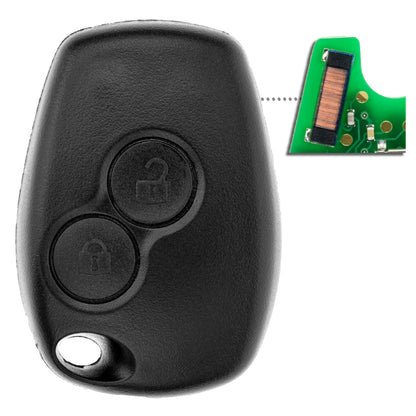 MT-KEY 2 Tasten Fernbedienung Funk Schlüssel 434MHZ kompatibel mit Renault Symbol III Trafic III Dacia Lodgy I Sandero II Logan II Duster I 433MHZ
