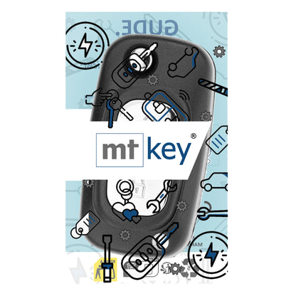 MT-KEY 2 Tasten Funk Schlüssel 434MHZ kompatibel mit RENAULT Clio 3 Kangoo II Master III Modus Twingo II Opel Movano A 433MHZ Autoschlüssel