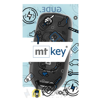 MT-KEY 3 Tasten Klapp Funk Schlüssel 434MHZ kompatibel mit Renault Megane 4 Captur I Kadjar Trafic Twingo 3 Dacia Dokker Duster Logan 2 Sandero 433MHZ
