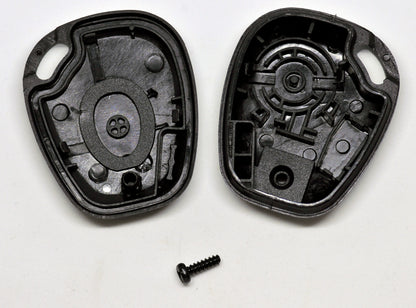 Auto Schlüssel Funk Fernbedienung 2X Gehäuse + 4X CR2016 Batterie + 2X passende Schraube kompatibel mit Renault