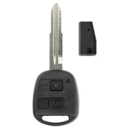 MT-KEY Funk Schlüssel Autoschlüssel 434MHZ ID33 TOY41 kompatibel mit Toyota Tarago R10 95-00 2 Tasten 433MHZ Fernbedienung