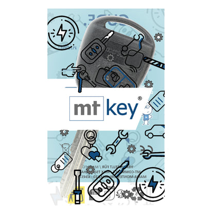 MT-KEY Funk Schlüssel Autoschlüssel 434MHZ ID33 TOY41 kompatibel mit Toyota Tarago R10 95-00 2 Tasten 433MHZ Fernbedienung