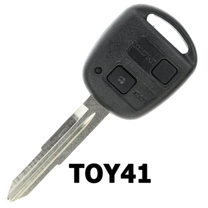 MT-KEY Funk Schlüssel Autoschlüssel 434MHZ ID33 TOY41 kompatibel mit Toyota Tarago R10 95-00 2 Tasten 433MHZ Fernbedienung