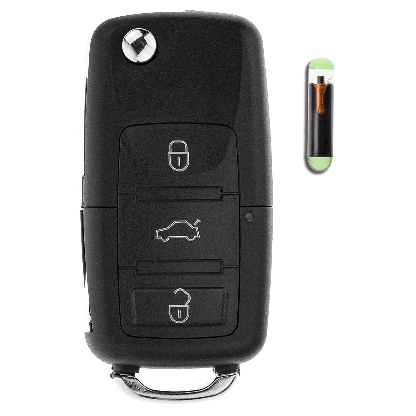 MT-KEY Funk Schlüssel 434MHZ ID48 kompatibel mit Seat Altea (XL) Leon 1P Toledo 5P Skoda Fabia 6Y Octavia 1U VW Caddy 2K Jetta 1K Golf 5 1K0959753G