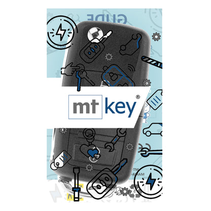 MT-KEY Funk Schlüssel 434MHZ ID48 kompatibel mit Seat Altea (XL) Leon 1P Toledo 5P Skoda Fabia 6Y Octavia 1U VW Caddy 2K Jetta 1K Golf 5 1K0959753G