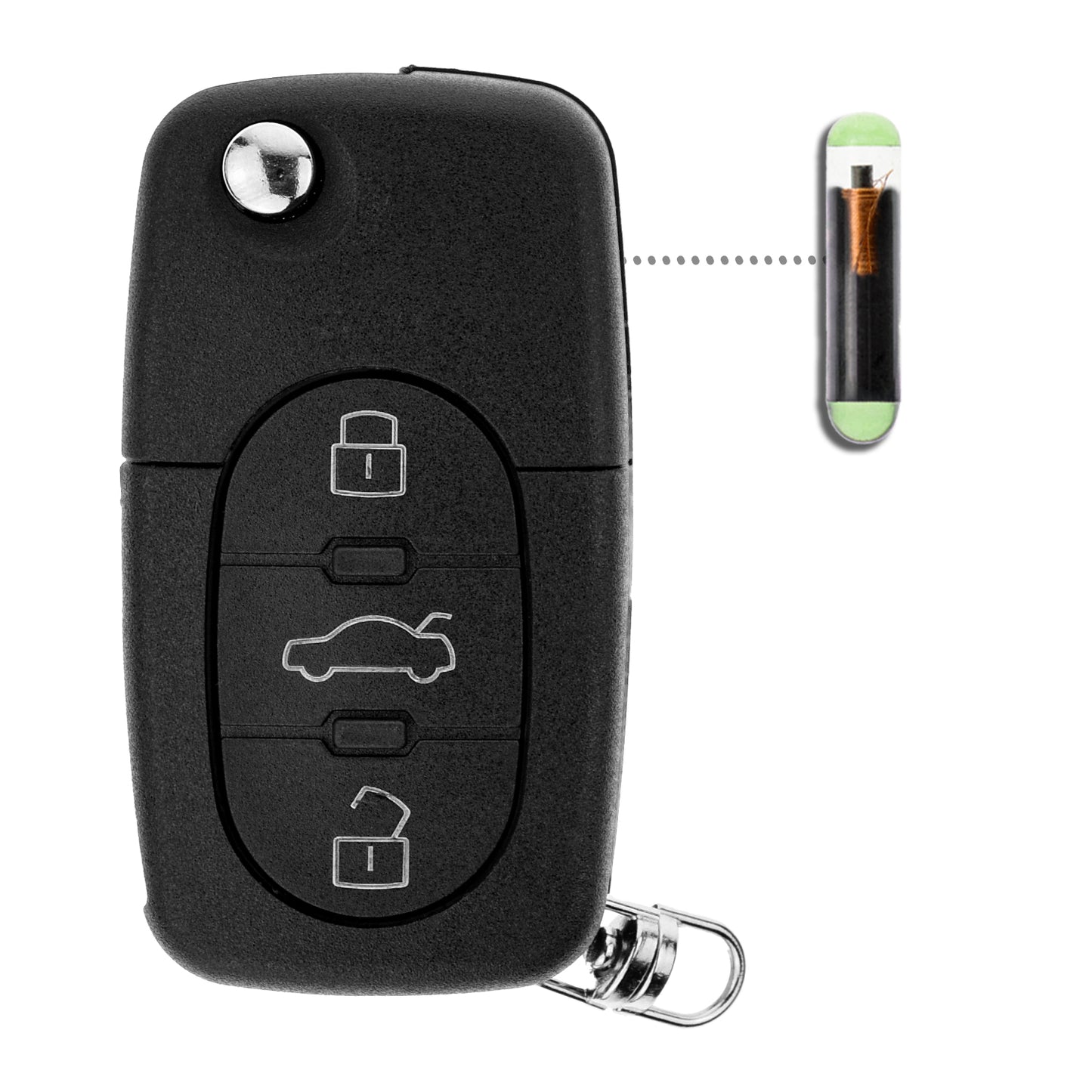 MT-KEY Funk Schlüssel 434MHZ ID48 Klappschlüssel kompatibel mit VW Bora 1J Golf IV 4 Polo 9N Passat B5 3B Beetle 9C 1J0959753B Fernbedienung