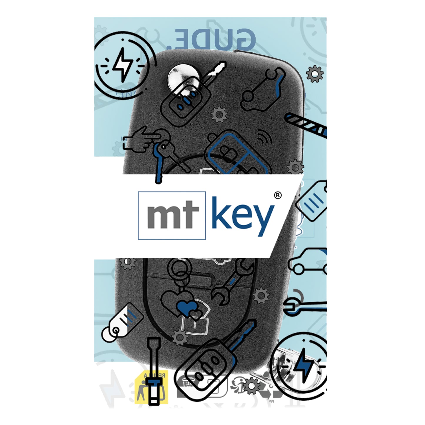 MT-KEY Funk Schlüssel 434MHZ ID48 Klappschlüssel kompatibel mit VW Bora 1J Golf IV 4 Polo 9N Passat B5 3B Beetle 9C 1J0959753B Fernbedienung