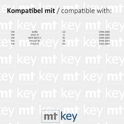 MT-KEY Funk Schlüssel 434MHZ ID48 Klappschlüssel kompatibel mit VW Bora 1J Golf IV 4 Polo 9N Passat B5 3B Beetle 9C 1J0959753B Fernbedienung