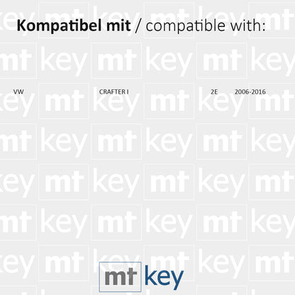 MT-KEY Funk Schlüssel 434MHZ ID48 CAN Klappschlüssel kompatibel mit VW Crafter I 2E 2006-2016 2EO959753A Fernbedienung