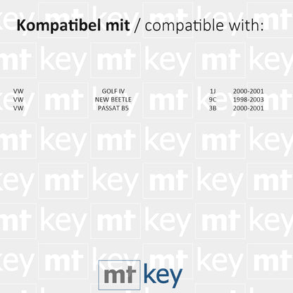 MT-KEY Funk Schlüssel 434MHZ Sender ID48 Klappschlüssel kompatibel mit VW Golf IV 1J 00-01 Beetle 9C 98-03 Passat B5 3B 00-01 1J0959753P 433MHZ