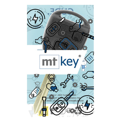 MT-KEY Funk Schlüssel TOY47 434MHZ 4C kompatibel mit Toyota Avensis T22 Carina Celica T23 Corolla E11 Land Cruiser J100 Rav4 A10 Yaris P1 2 Tasten