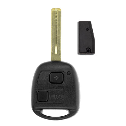 MT-KEY Funk Schlüssel 434MHZ 4C kompatibel mit Lexus GS 300 400 LS 400 IS 200 RX300 U10 SC 300 400 LX 470 450 ES 300 V30 2 Tasten Autoschlüssel