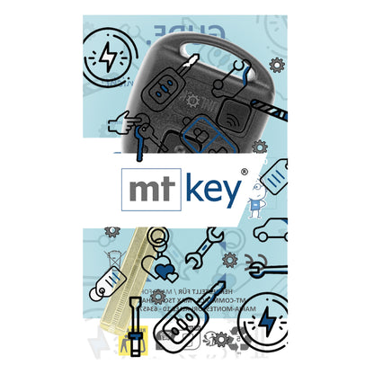 MT-KEY Funk Schlüssel 434MHZ 4C kompatibel mit Lexus GS 300 400 LS 400 IS 200 RX300 U10 SC 300 400 LX 470 450 ES 300 V30 2 Tasten Autoschlüssel