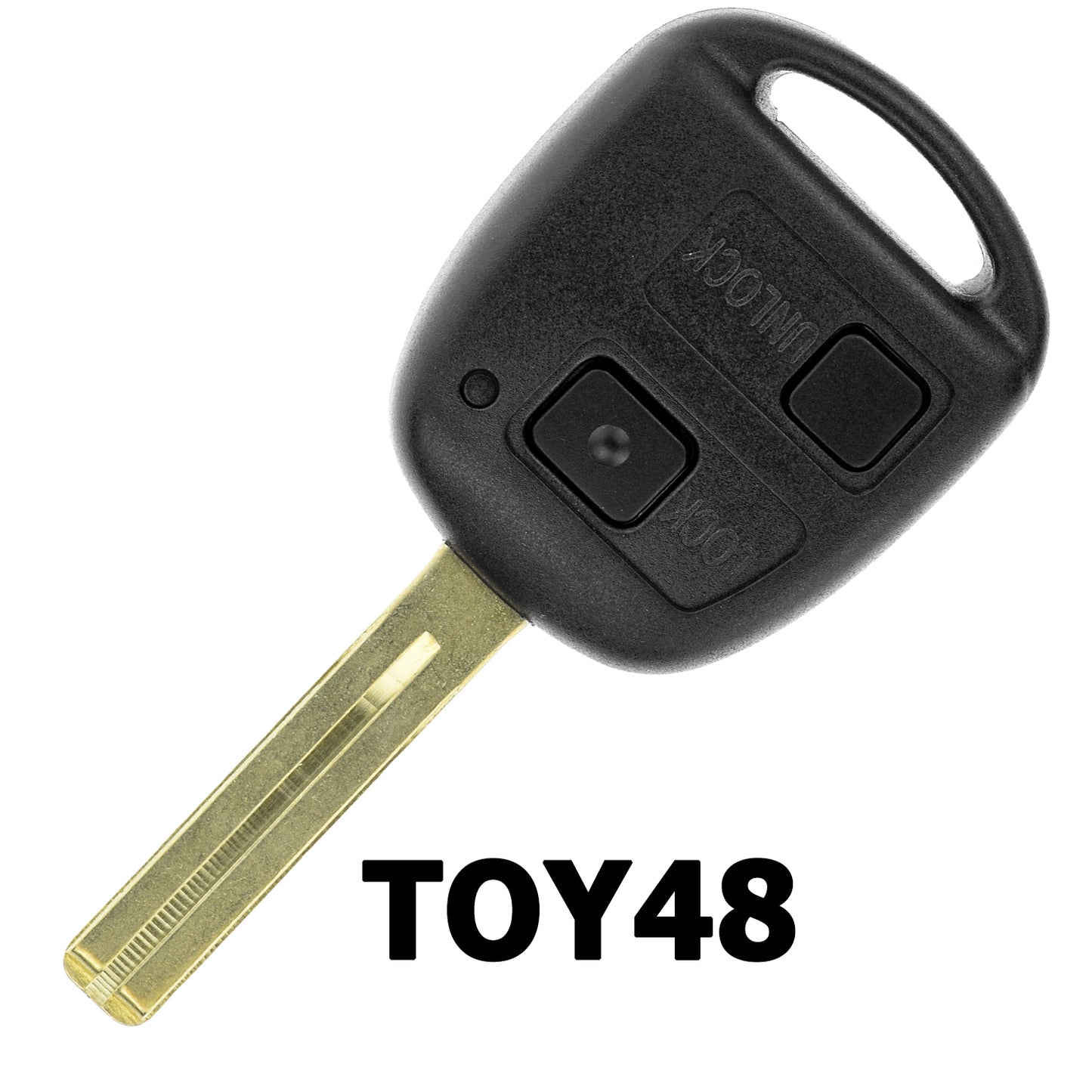 MT-KEY Funk Schlüssel 434MHZ 4C kompatibel mit Lexus GS 300 400 LS 400 IS 200 RX300 U10 SC 300 400 LX 470 450 ES 300 V30 2 Tasten Autoschlüssel