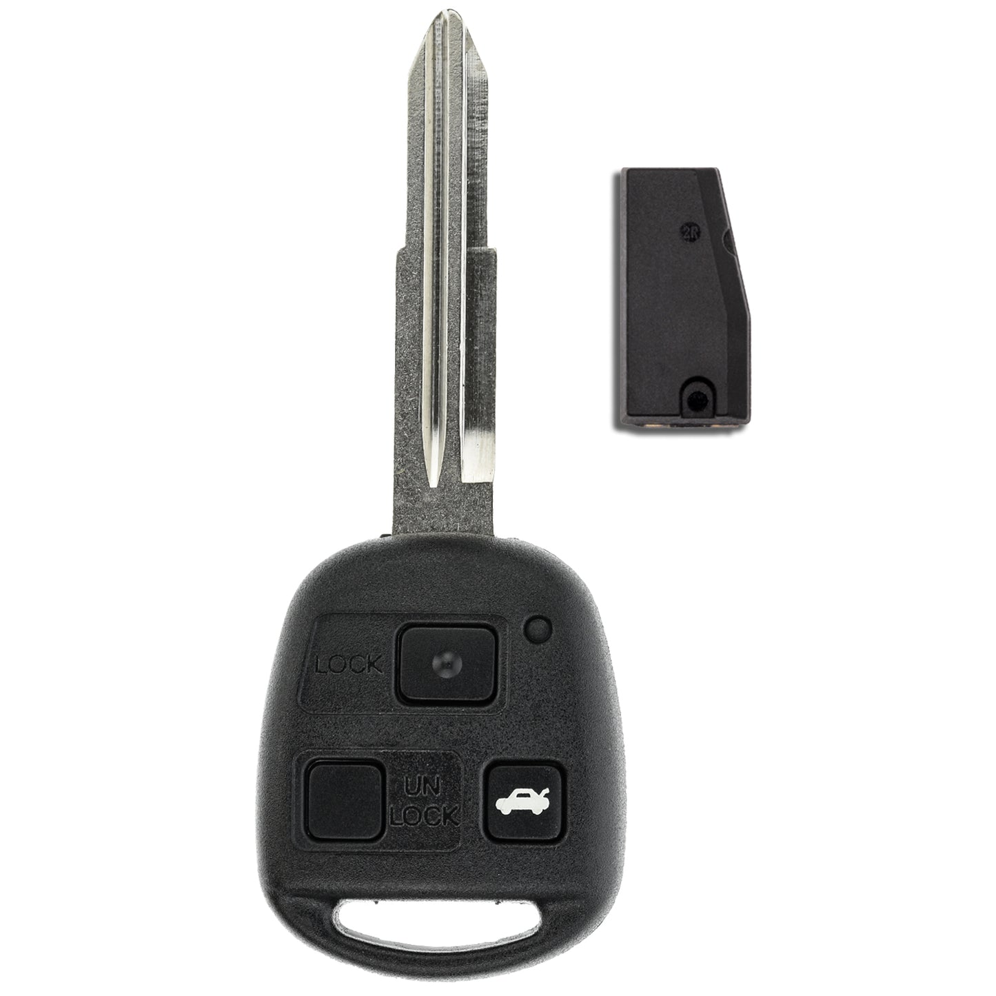 MT-KEY Funk Schlüssel TOY41 434MHZ ID67 kompatibel mit Toyota Highlander U20 04-07 Land Cruiser J120 02-09 3 Tasten 433MHZ Autoschlüssel