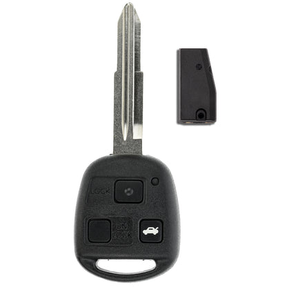 MT-KEY Funk Schlüssel TOY41 434MHZ ID67 kompatibel mit Toyota Highlander U20 04-07 Land Cruiser J120 02-09 3 Tasten 433MHZ Autoschlüssel