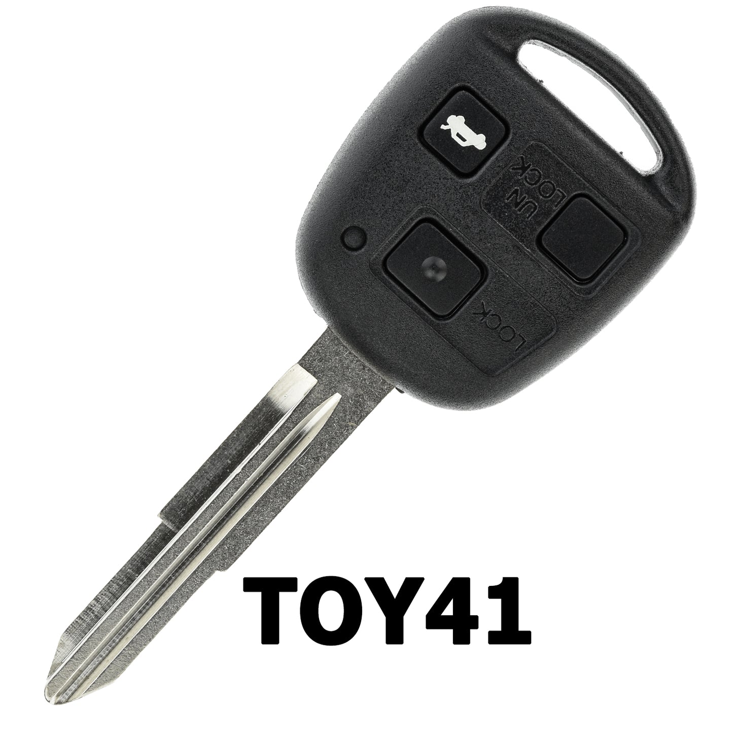 MT-KEY Funk Schlüssel TOY41 434MHZ ID67 kompatibel mit Toyota Highlander U20 04-07 Land Cruiser J120 02-09 3 Tasten 433MHZ Autoschlüssel