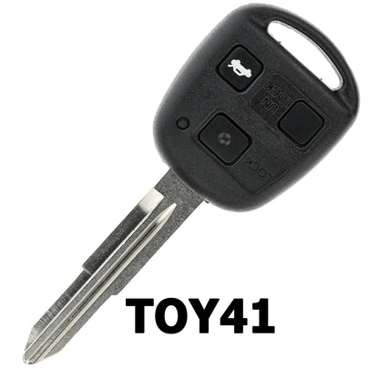 MT-KEY Funk Schlüssel TOY41 434MHZ ID67 kompatibel mit Toyota Highlander U20 04-07 Land Cruiser J120 02-09 3 Tasten 433MHZ Autoschlüssel