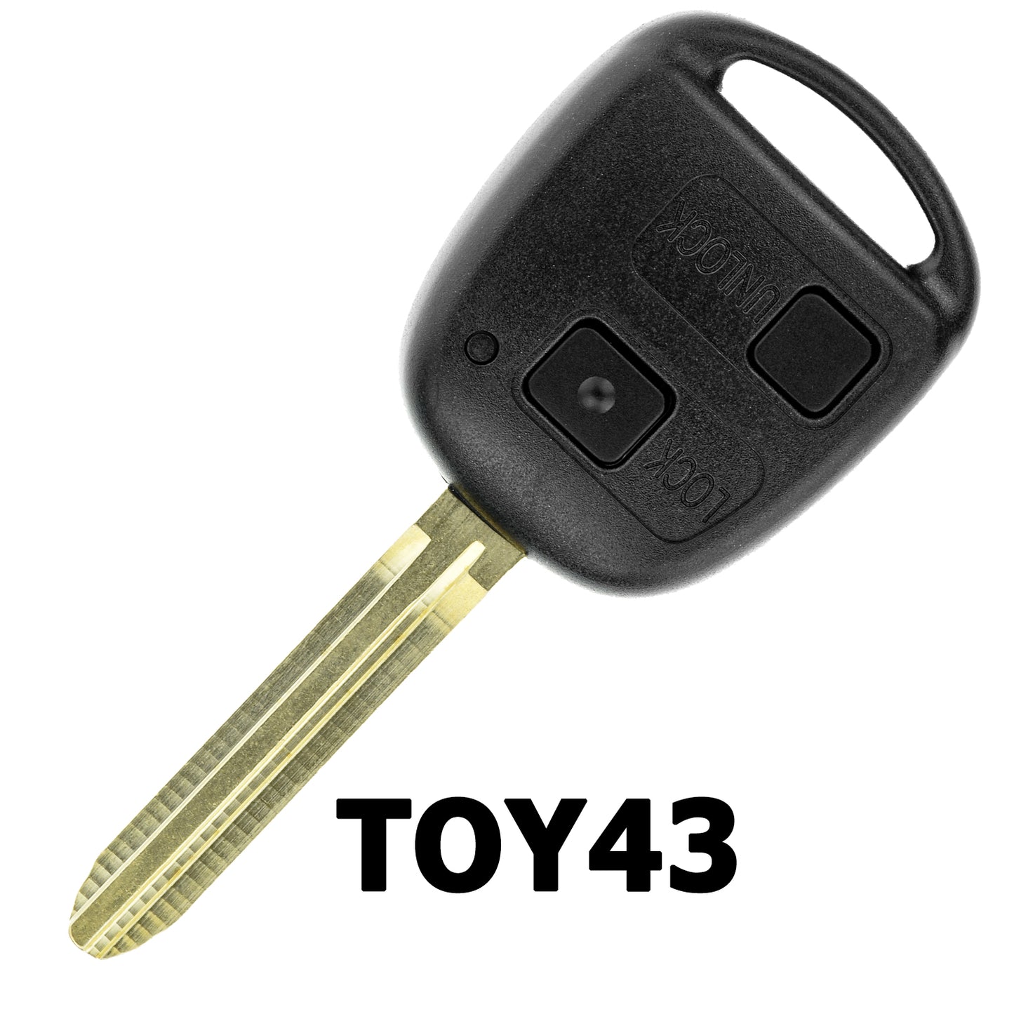 MT-KEY Funk Schlüssel TOY43 434MHZ ID67 kompatibel mit Toyota Highlander U20 04-07 Land Cruiser J120 02-09 2 Tasten 433MHZ Autoschlüssel