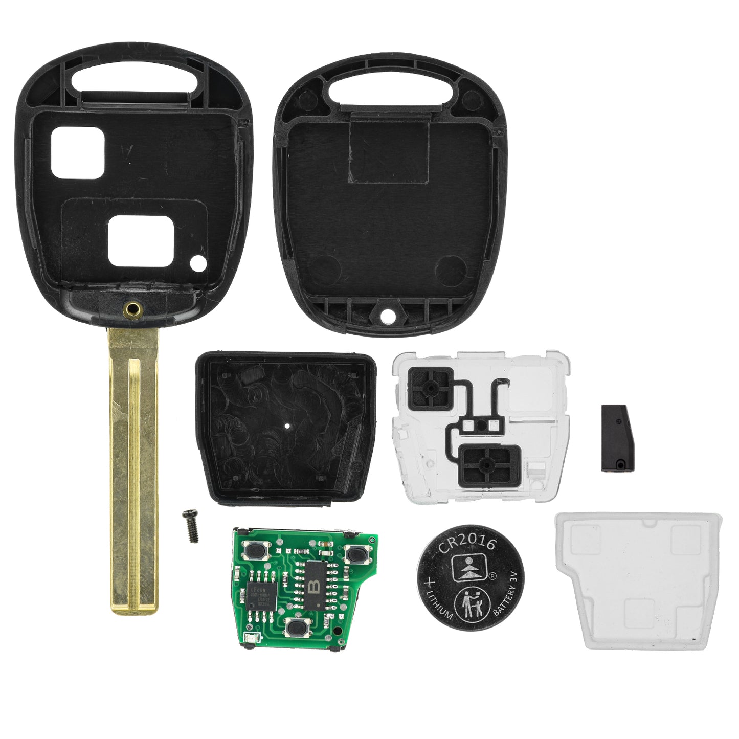 MT-KEY Funk Schlüssel TOY40 434MHZ ID68 kompatibel mit Lexus LS 430 UCF30 00-06 LX 470 II 02-06 2 Tasten 433MHZ Autoschlüssel