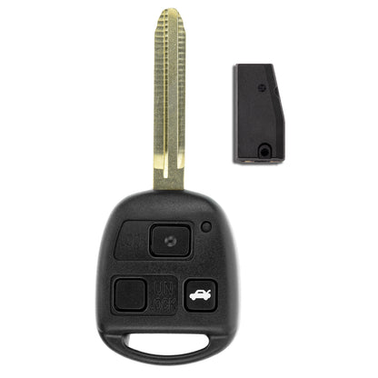 MT-KEY Funk Schlüssel TOY43 434MHZ ID70 kompatibel mit Toyota Avensis T25 03-06 Corolla E12 03-07 3 Tasten 433MHZ Autoschlüssel