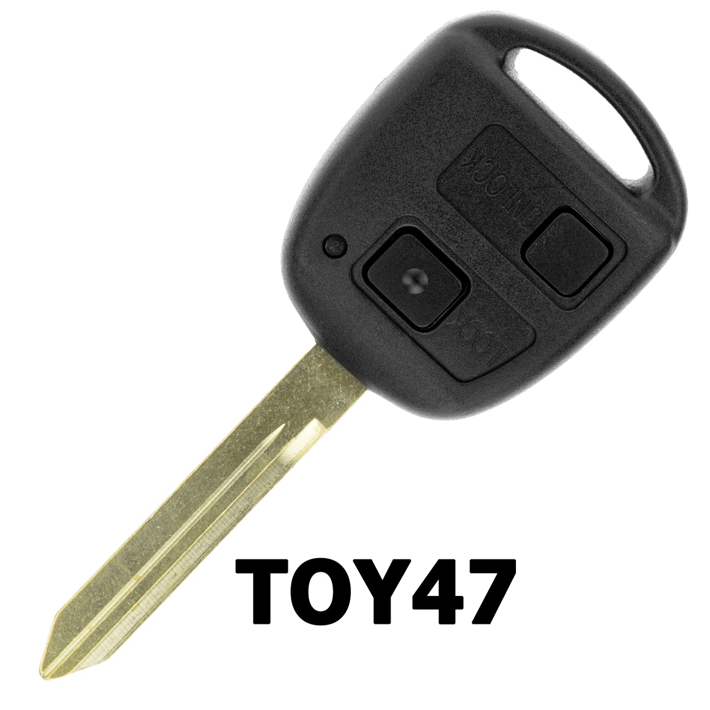 MT-KEY Funk Schlüssel TOY47 434MHZ ID70 kompatibel mit Toyota Avensis T25 03-06 Corolla E12 03-07 2 Tasten 433MHZ Autoschlüssel