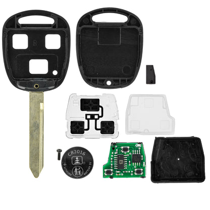 MT-KEY Funk Schlüssel TOY47 434MHZ ID70 kompatibel mit Toyota Avensis T25 03-06 Corolla E12 03-07 3 Tasten 433MHZ Autoschlüssel