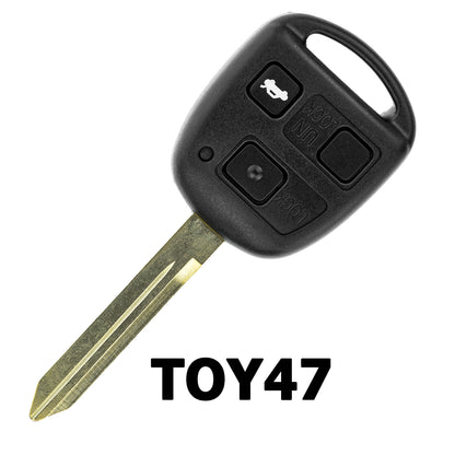 MT-KEY Funk Schlüssel TOY47 434MHZ ID70 kompatibel mit Toyota Avensis T25 03-06 Corolla E12 03-07 3 Tasten 433MHZ Autoschlüssel